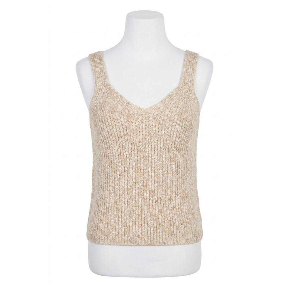 NEW AMO romy sleeveless sweater in dove